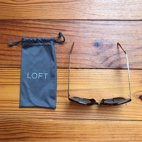 Loft Brown Tortoiseshell Gold Sunglasses, NWT, 6” - Picture 3 of 14